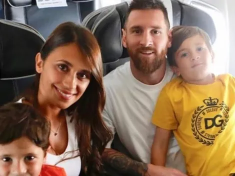 Amor helado: Antonela Roccuzzo subió foto de sus tres pequeños en la nieve