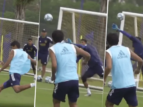 Está intacto: Andrada voló y se lució en la práctica de Boca