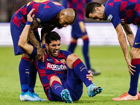 Todo mal en Barcelona: Suárez podría ser operado de su rodilla derecha