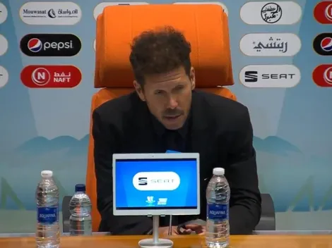 Simeone interrumpió sus elogios al Barça para hablar de su equipo