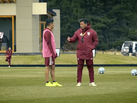 Video: Juanfer Quintero se luce en práctica de River con golazo y asistencia