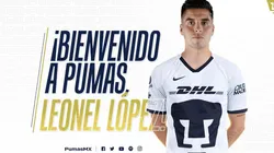 Leonel Lopez nuevo refuerzo de Pumas UNAM