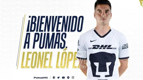 Leonel Lopez nuevo refuerzo de Pumas UNAM