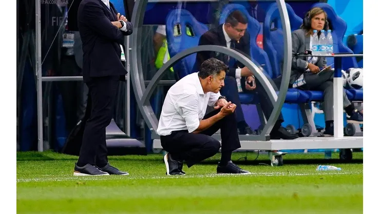 El entrenador durante la Copa del Mundo.