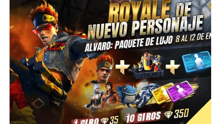 ¡Nuevo personaje en Free Fire! Álvaro está disponible en Luck Royale
