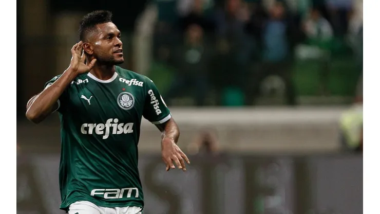 Foto de Miguel Borja cuando jugaba en Palmeiras.