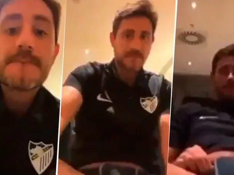 Se filtró un video del entrenador del Málaga mostrando sus partes íntimas