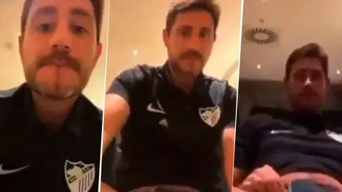 Se filtró un video del entrenador del Málaga mostrando sus partes íntimas