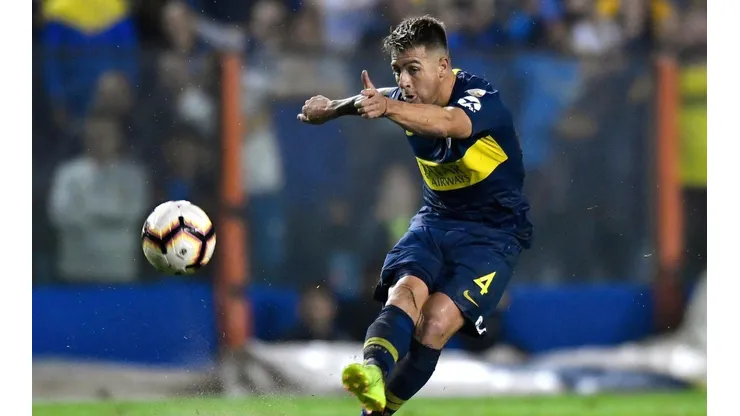 Julio Buffarini durante un partido de Boca.