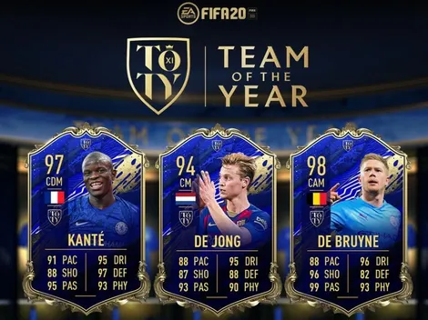 TOTY FIFA 20 | Reveladas las estadísticas de Kanté, De Bruyne y De Jong