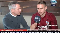 Rafael Borré ya empezó a extrañar a Exequiel Palacios en River