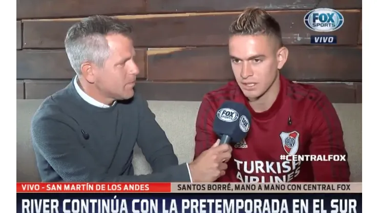 Rafael Borré ya empezó a extrañar a Exequiel Palacios en River