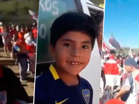 Vio un nene de Boca entre una multitud de River y grabó un hermoso video
