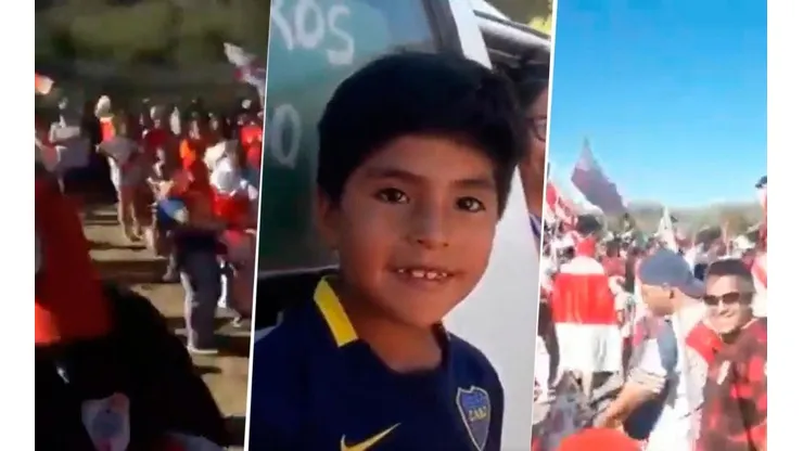Vio un nene de Boca entre una multitud de River y grabó un hermoso video