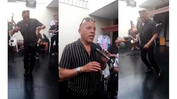 Roberto Mosquera fue captado bailando en una fiesta privada.
