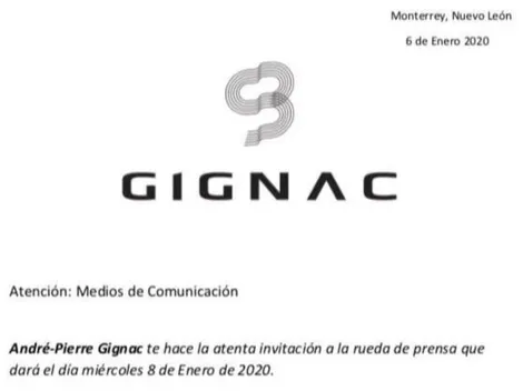 Gignac citó a los medios para una conferencia sorpresa