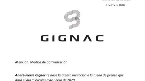 Gignac citó a los medios para una conferencia sorpresa