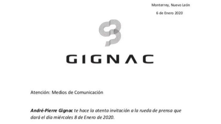 Gignac citó a los medios para una conferencia sorpresa