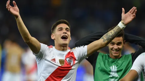 Lucas Martínez Quarta festejando en River.