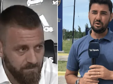 La insólita repregunta de Tato Aguilera a De Rossi en plena conferencia