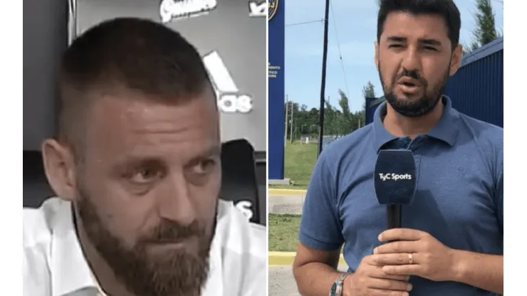 La insólita repregunta de Tato Aguilera a De Rossi en plena conferencia