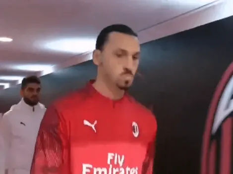 Así fue la salida de Zlatan Ibrahimovic al césped del San Siro