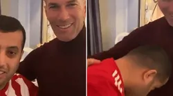 El árabe dueño del Almería recreó con Zidane el cabezazo a Materazzi