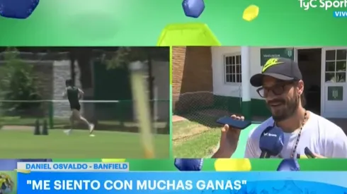 Daniel Osvaldo hablando sobre el gusto que le tiene al fútbol y la música.