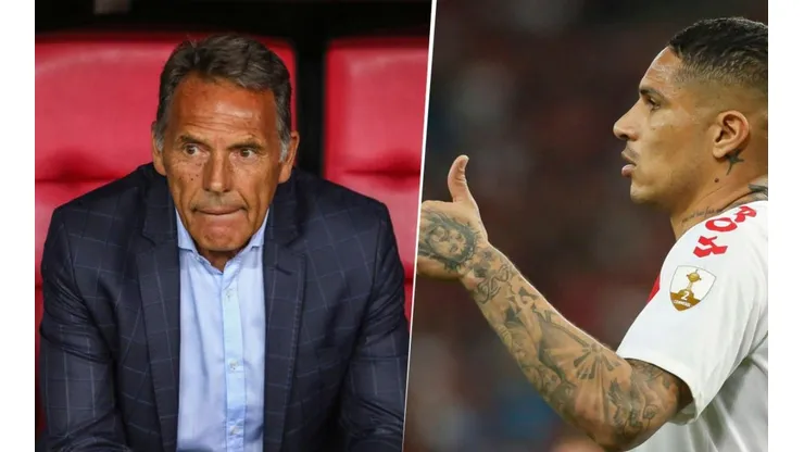 Miguel Ángel Russo y Paolo Guerrero.