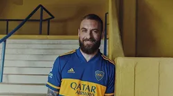 De Rossi con la camiseta de Boca. (Foto: @GianfrancoT12)