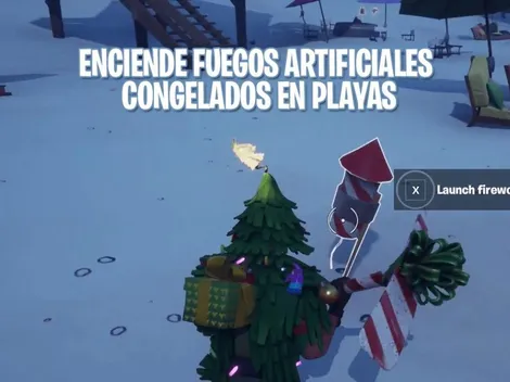 Como encender los Fuegos Artificiales Congelados en las playas de Fortnite