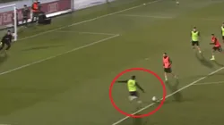 La derecha está finita: palazo de James en entrenamiento con el Real Madrid