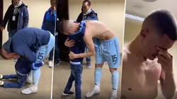 Video: el desconsolado llanto de Juanmi Callejón junto a un hincha de Bolívar