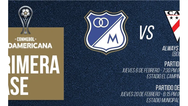 Always Ready, primer rival de Millos en la Sudamericana 2020