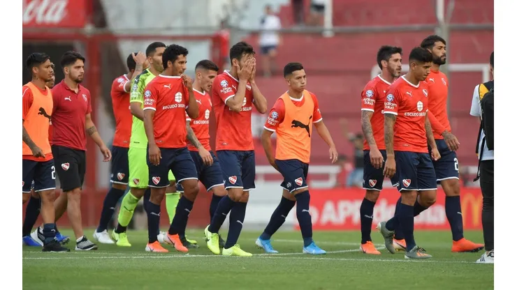Foto de los jugadores de Independiente en el Libertadores.