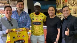 Sergio Quintero en su presentación en Barcelona SC.