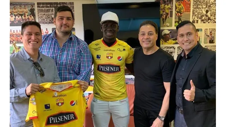 Sergio Quintero en su presentación en Barcelona SC.