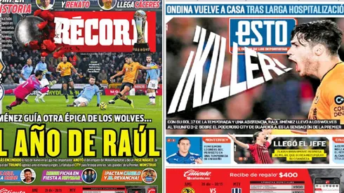 Raúl Jiménez se adueñó de las portadas