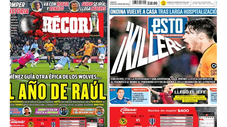 Raúl Jiménez se adueñó de las portadas