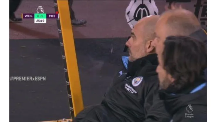 La reacción de Guardiola cuando Sterling erró dos penales en un minuto
