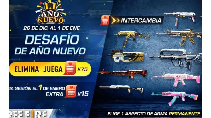 Desafíos de Año Nuevo en Free Fire