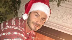 Beckham celebrando la Navidad.