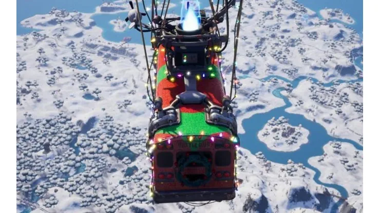 El mapa de Fortnite se cubre completamente de nieve para Navidad
