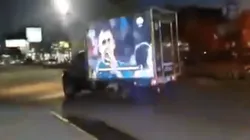 Foto de la camioneta épica de River.