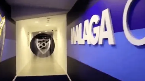 Están locos: efecto óptico en el pasillo del estadio del Málaga