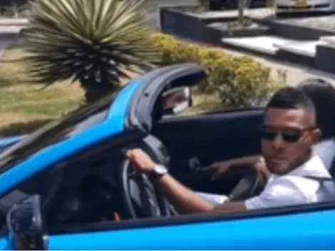 Video: en carro convertible recorre Miguel Borja las calles de Barranquilla