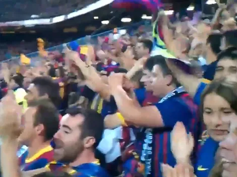 Viral en Twitter: fans del Barcelona cantando a morir un clásico infantil