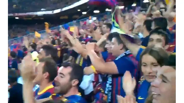 Viral en Twitter: fans del Barcelona cantando a morir un clásico infantil