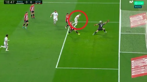 Desde esa distancia falló Toni Kroos.