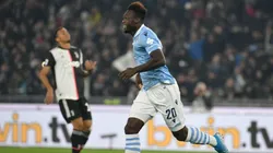 Felipe Caicedo festejando con Lazio.